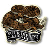 Rattlesnake Banner Imprint Magnet, Collectible 3D-Molded Rubber Souvenir, Made in the USA
