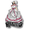 Southern Belle Banner Imprint Magnet, Collectible 3D-Molded Rubber Souvenir, Made in the USA