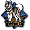 Wolf Diamond Imprint Magnet, Collectible 3D-Molded Rubber Souvenir, Made in the USA