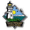 Lighthouse Diamond Imprint Magnet, Collectible 3D-Molded Rubber Souvenir, Made in the USA