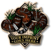 Rattlesnake Diamond Imprint Magnet, Collectible 3D-Molded Rubber Souvenir, Made in the USA