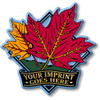 Maple Leaves Diamond Imprint Magnet, Collectible 3D-Molded Rubber Souvenir, Made in the USA
