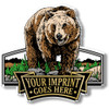 Grizzly Bear Signature Imprint Magnet, Collectible 3D-Molded Rubber Souvenir, Made in the USA