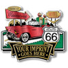 Route 66 Signature Imprint Magnet, Collectible 3D-Molded Rubber Souvenir, Made in the USA