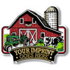 Farm Scene Premium Imprint Magnet, Collectible 3D-Molded Rubber Souvenir, Made in the USA