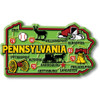 Pennsylvania Colorful State Magnet, Collectible Souvenir Made in the USA