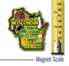 Wisconsin Colorful State Magnet, Collectible Souvenir Made in the USA