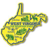 West Virginia Giant State Magnet, Collectible Souvenir Made in the USA