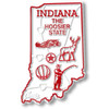 Indiana Small State Magnet, Collectible Souvenir Made in the USA