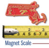 Massachusetts Small State Magnet, Collectible Souvenir Made in the USA