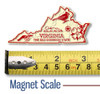 Virginia Small State Magnet, Collectible Souvenirs Made in the USA
