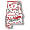 Alabama Premium State Magnet, Collectible Souvenirs Made in the USA