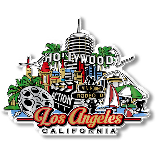 Los Angeles, California City Magnet, Collectible Souvenir Made in the USA