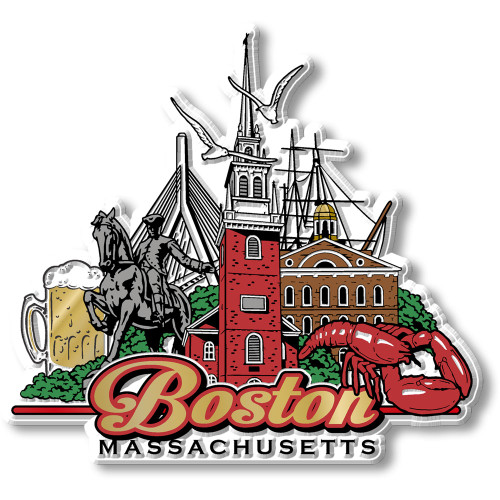 Boston, Massachusetts City Magnet , Collectible Souvenir Made in the USA