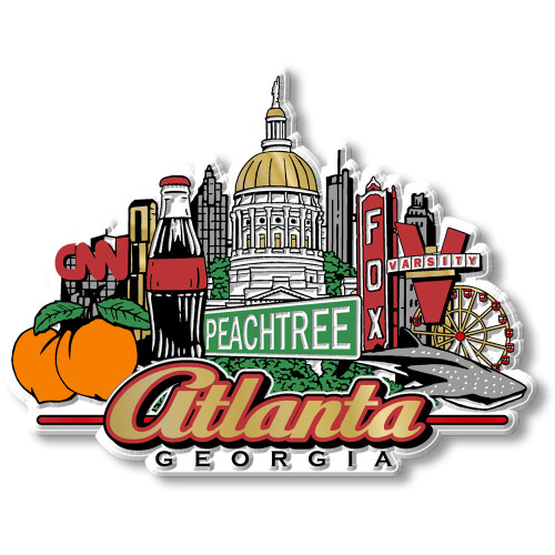 Atlanta, Georgia City Magnet , Collectible Souvenir Made in the USA