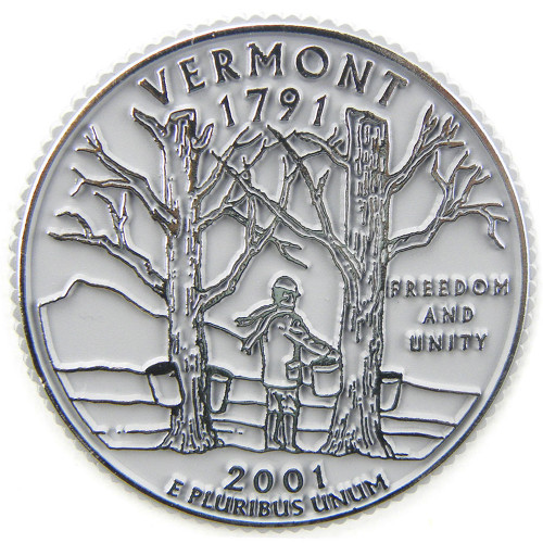 Vermont State Quarter Magnet , Collectible Souvenirs Made in the USA