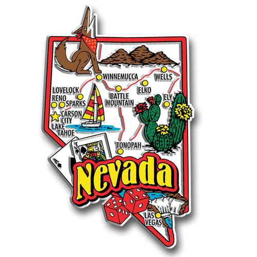 Nevada Jumbo State Magnet , Collectible Souvenirs Made in the USA