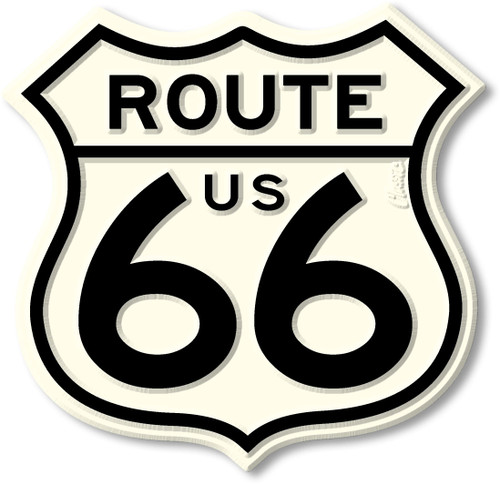 Giant Route 66 Shield Magnet by Classic Magnets, Discover America Series, Collectible Souvenirs Made in the USA