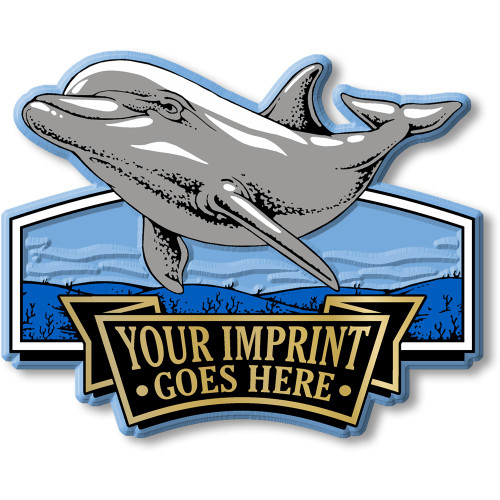 Dolphin Signature Imprint Magnet, Collectible 3D-Molded Rubber Souvenir, Made in the USA