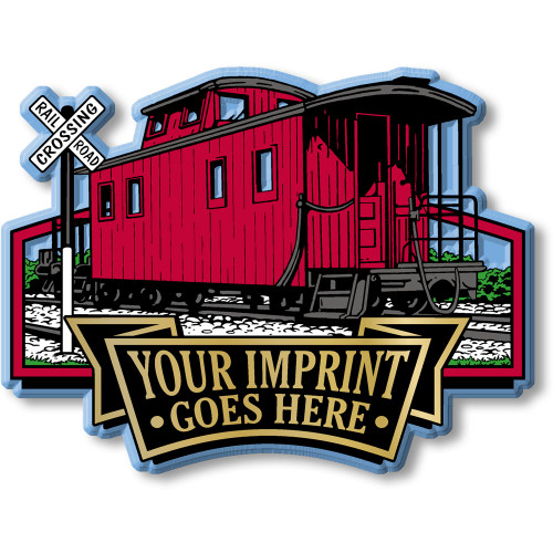 Caboose Signature Imprint Magnet, Collectible 3D-Molded Rubber Souvenir, Made in the USA