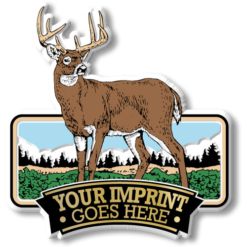 Buck Deer Premium Imprint Magnet, Collectible 3D-Molded Rubber Souvenir, Made in the USA