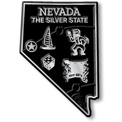 Nevada Small State Magnet, Collectible Souvenirs Made in the USA