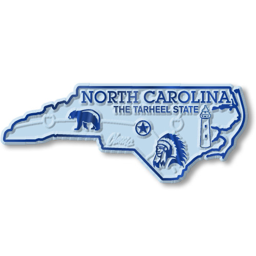 North Carolina Small State Magnet, Collectible Souvenirs Made in the USA