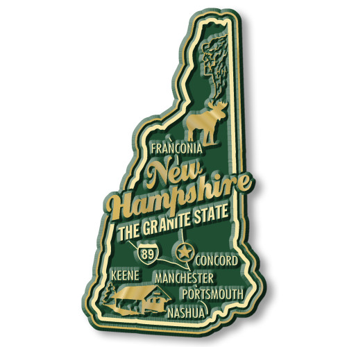 New Hampshire Premium State Magnet, Collectible Souvenirs Made in the USA