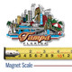 Tampa, Florida City Magnet , Collectible Souvenir Made in the USA