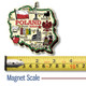 Poland Jumbo Country Map Magnet, Collectible Souvenirs Made in the USA