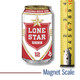 Lone Star Beer Can Magnet by Classic Magnets, Collectible Gifts Made in the USA, 2.0" x 3.8"