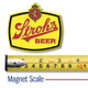 Stroh's Beer Logo Magnet by Classic Magnets, Collectible Gifts Made in the USA, 3.0" x 2.7"