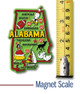 Alabama Colorful State Magnet, Collectible Souvenir Made in the USA