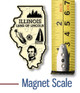 Illinois Small State Magnet, Collectible Souvenir Made in the USA