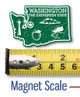 Washington Small State Magnet, Collectible Souvenirs Made in the USA