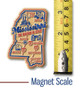 Mississippi Premium State Magnet, Collectible Souvenirs Made in the USA