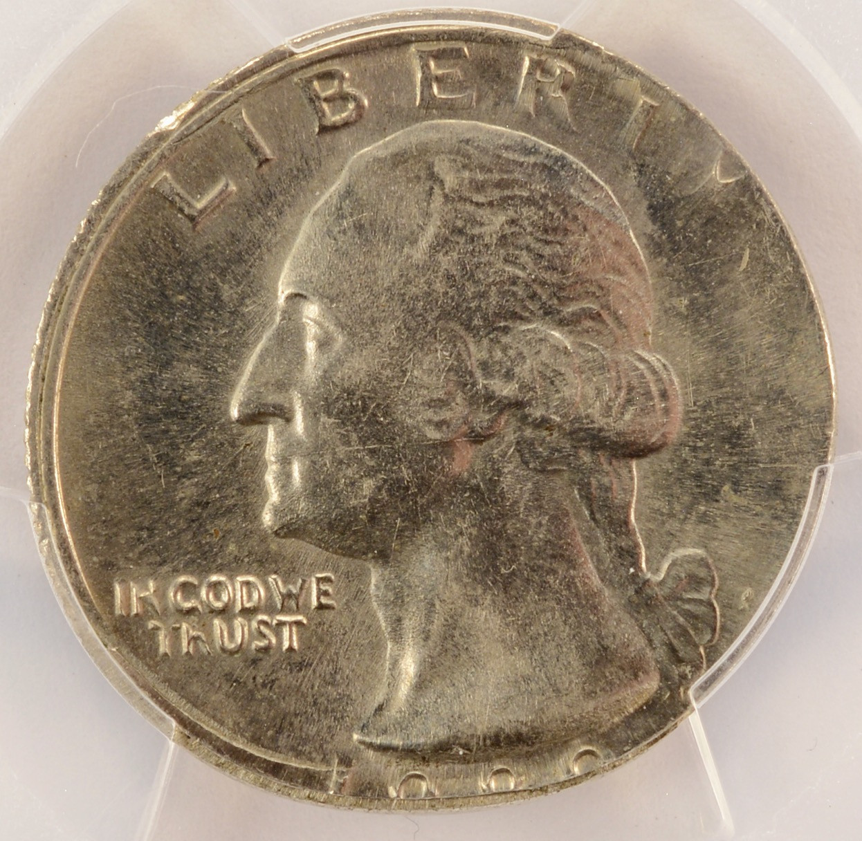 ANACS MS63 アメリカ 25セント 1985p ミントエラー 1982-P 25c Washington Quarter PCGS MS63 Mint Error Struck on 5C