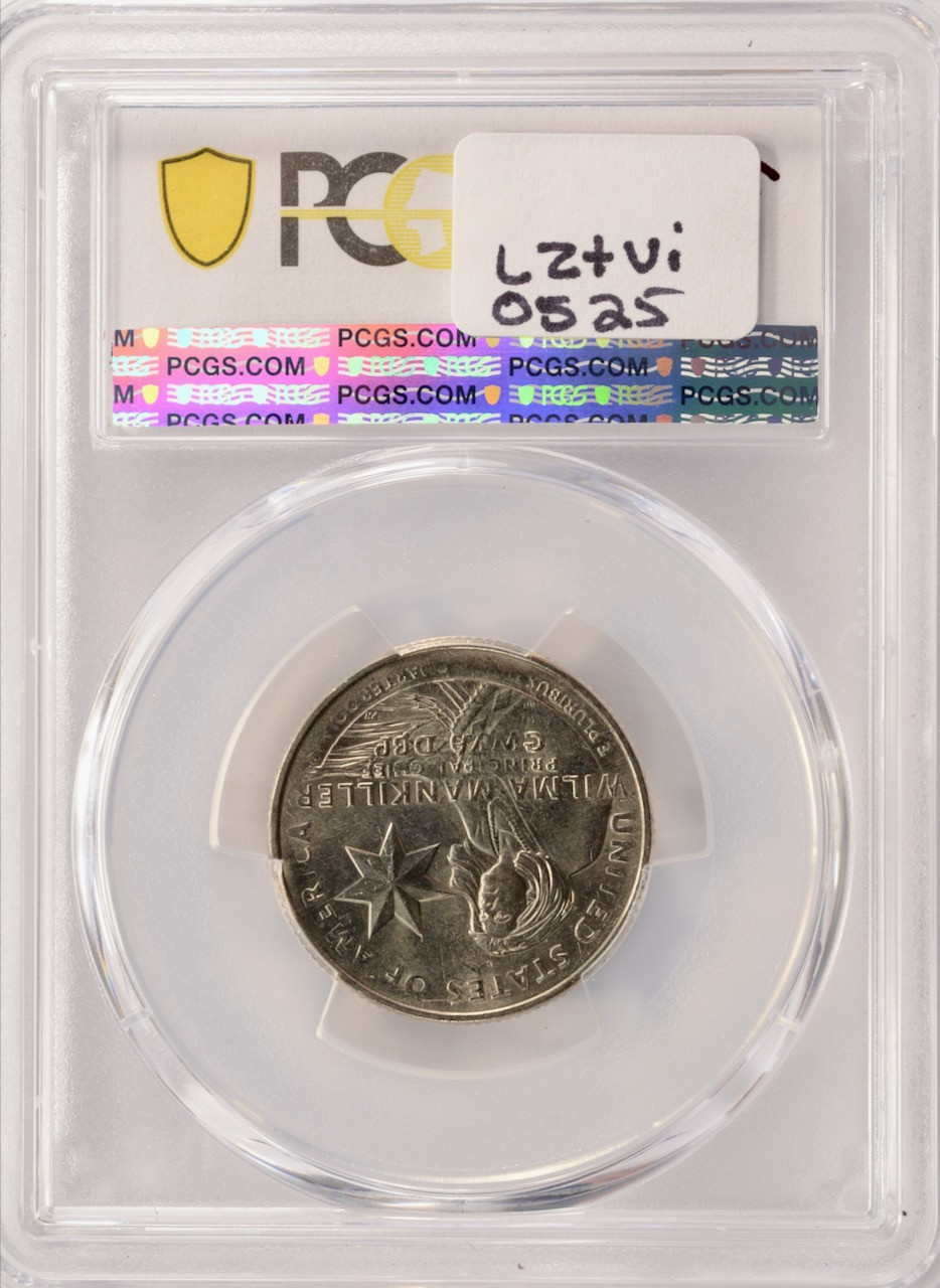 ☆nff☆ coincide ringwhite nff48 2022-P 25c Wilma Mankiller Quarter Retained Cud Obverse PCGS