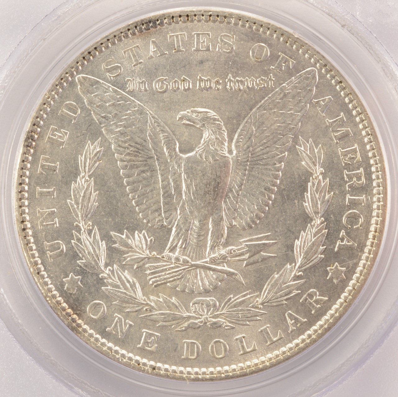 モンゴル銀幣　ロシア製　PCGS AU58 極美品　本物 1904 $1 Morgan Dollar Large Laminated Planchet Obverse PCGS AU58