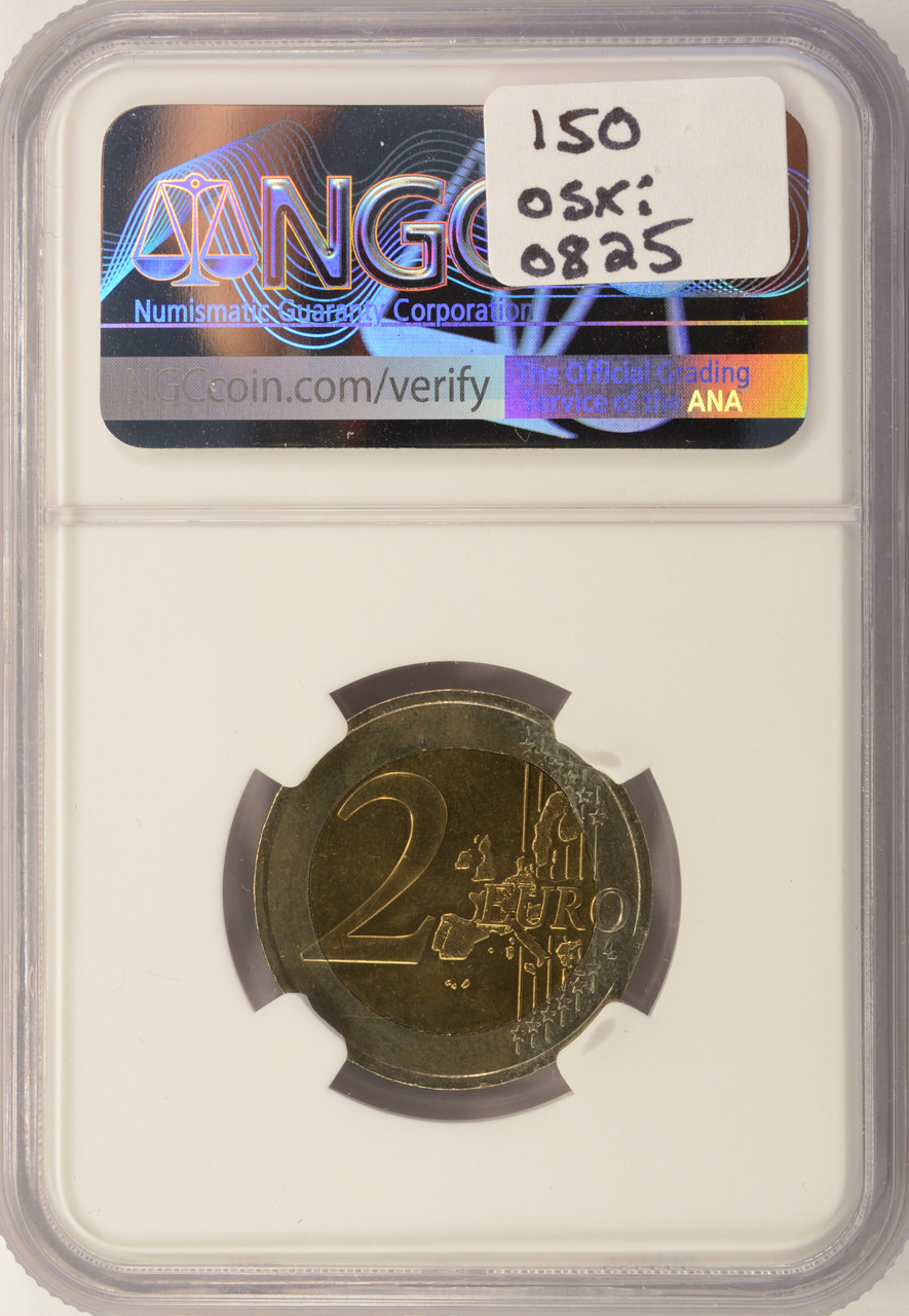 2002 2E Austria Old Map Double Curved Clipped NGC MS65