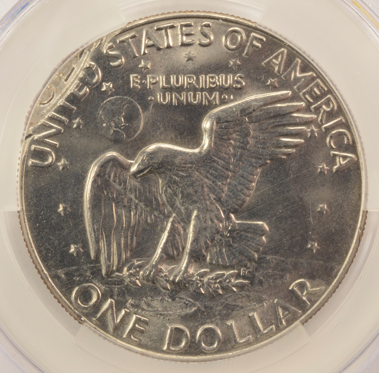 1974-D $1 Ike Dollar Double-Struck, 2nd 96% Off-Center CACG MS64