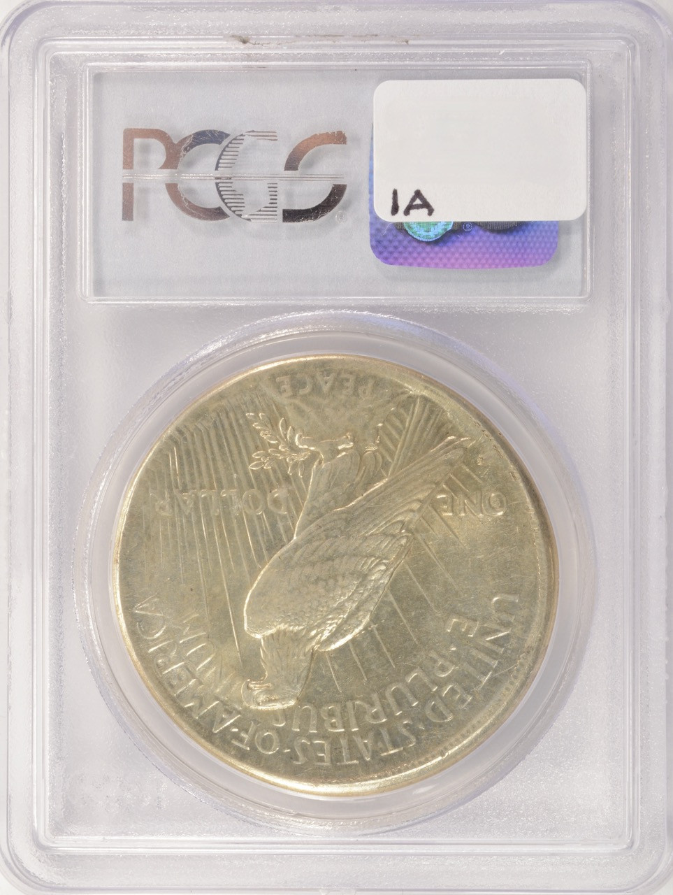 1922-S $1 Peace Dollar Broadstruck PCGS AU58