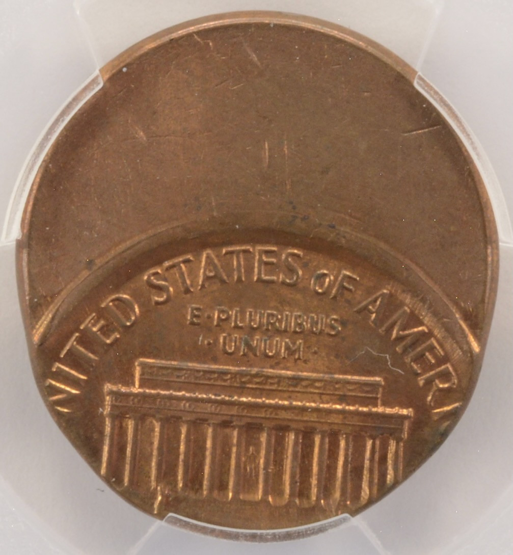 1974-D 1c Lincoln Cent Struck 45% Off-Center PCGS MS62 Red