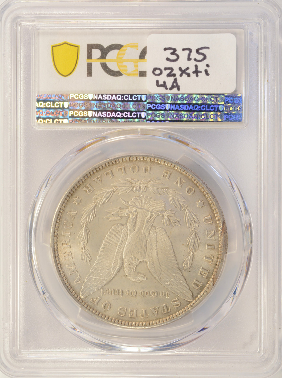 1896 $1 Morgan Dollar Partial Collar Strike PCGS MS63