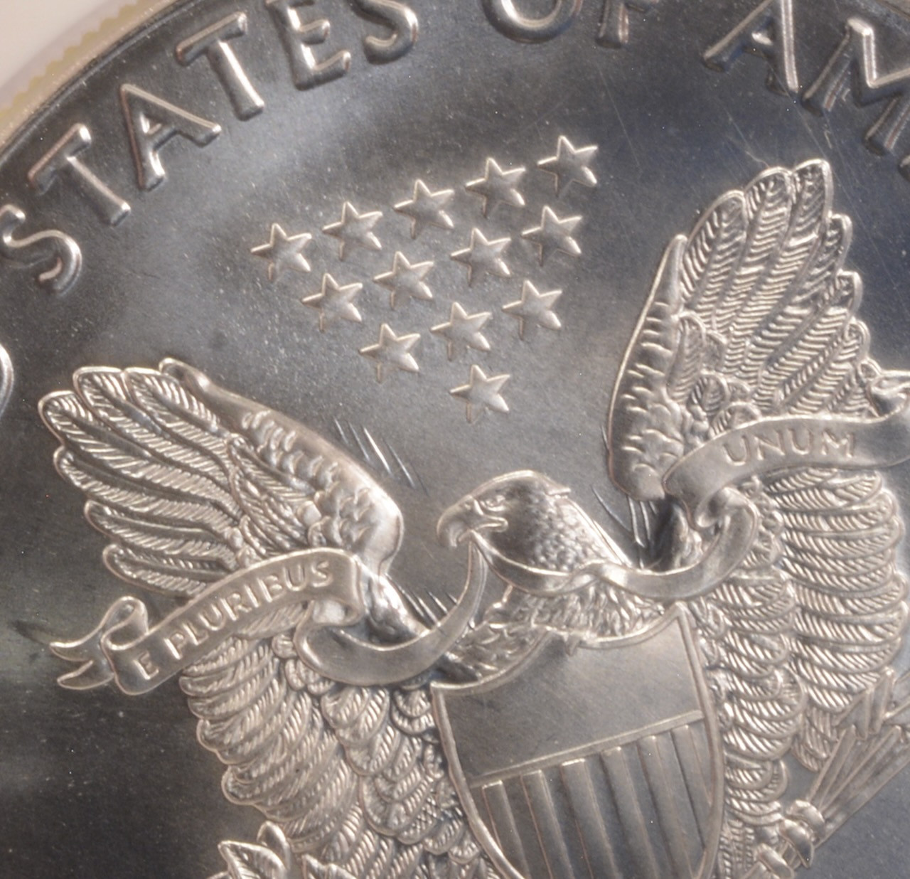 2016 $1 Silver Eagle Clashed Dies Obverse & Reverse NGC MS69