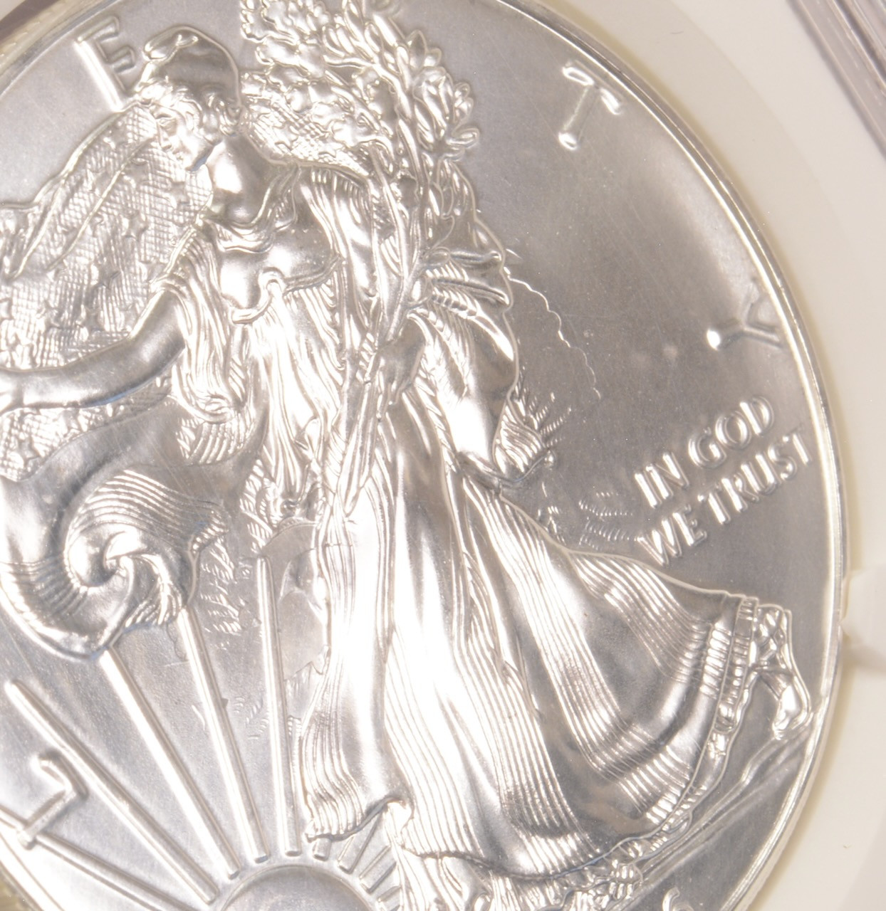 2016 $1 Silver Eagle Clashed Dies Obverse & Reverse NGC MS69 2016 $1 Silver Eagle Clashed Dies Obverse & Reverse NGC MS69