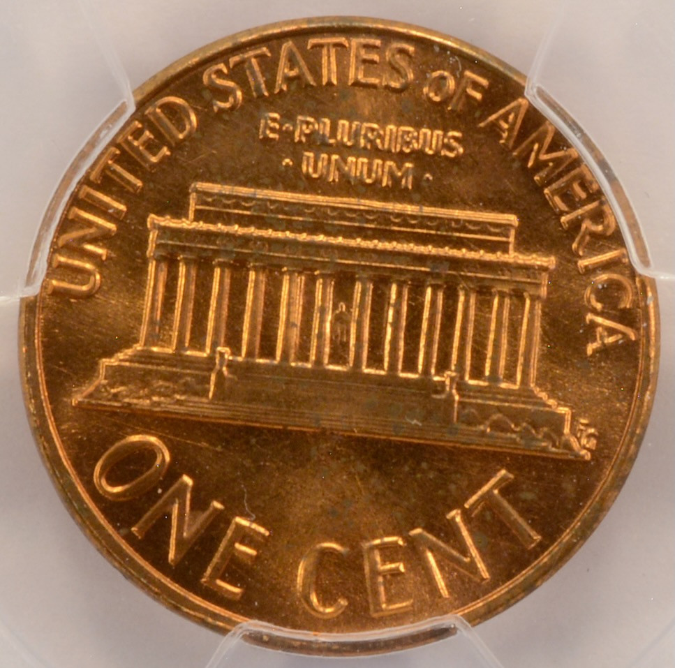 1975-D 1c Lincoln Cent Die Cap Strike PCGS MS63 Rd