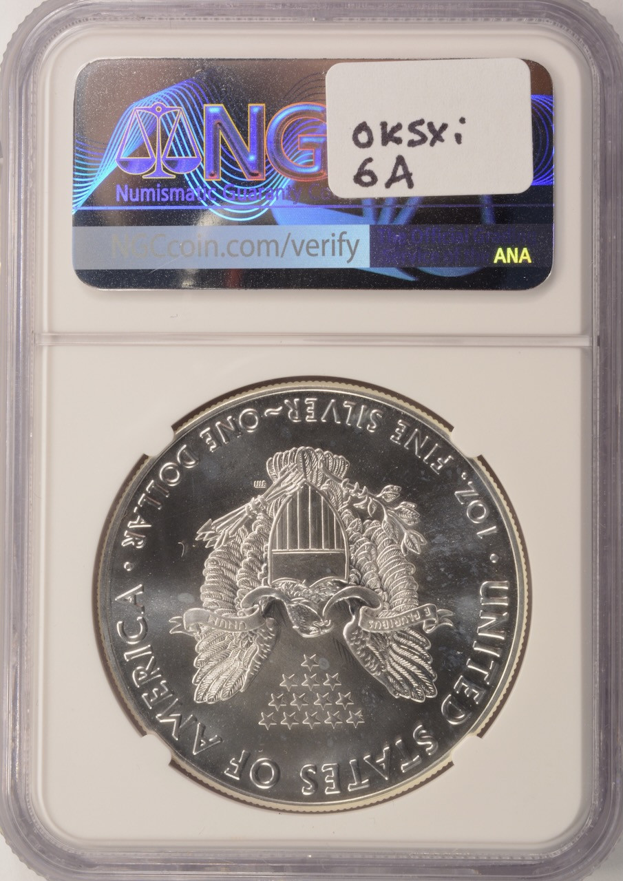 2016 $1 Silver Eagle Clashed Dies Obverse & Reverse NGC MS68