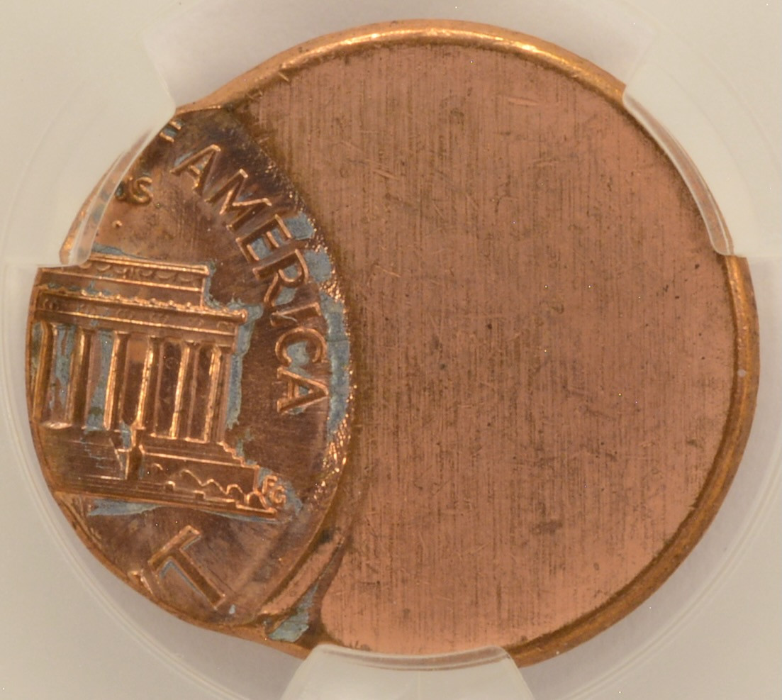 1991 1c Lincoln Cent Struck 60% Off-Center CACG MS64 Red
