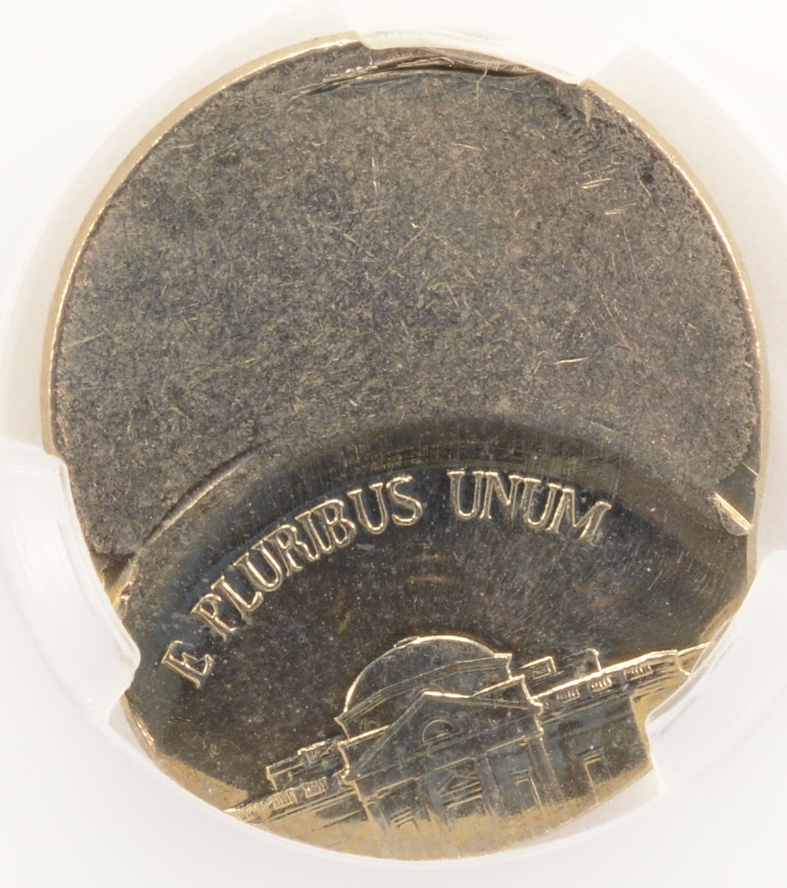  15 Cents 2000-D 5c Jefferson Nickel Struck 55% Off-Center CACG MS64